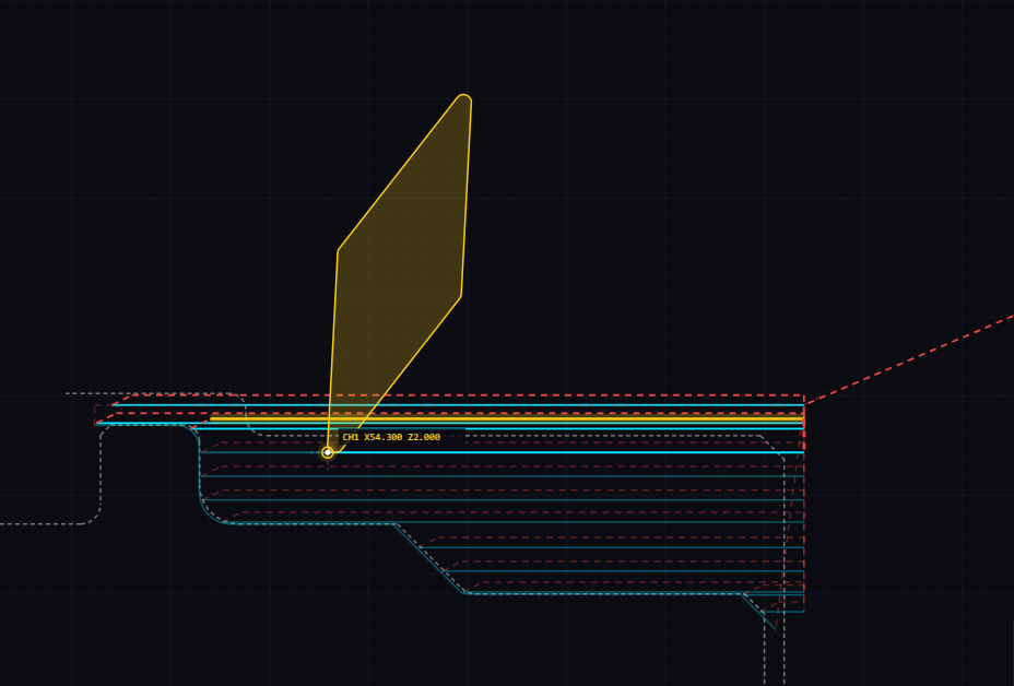Real insert shape in simulation